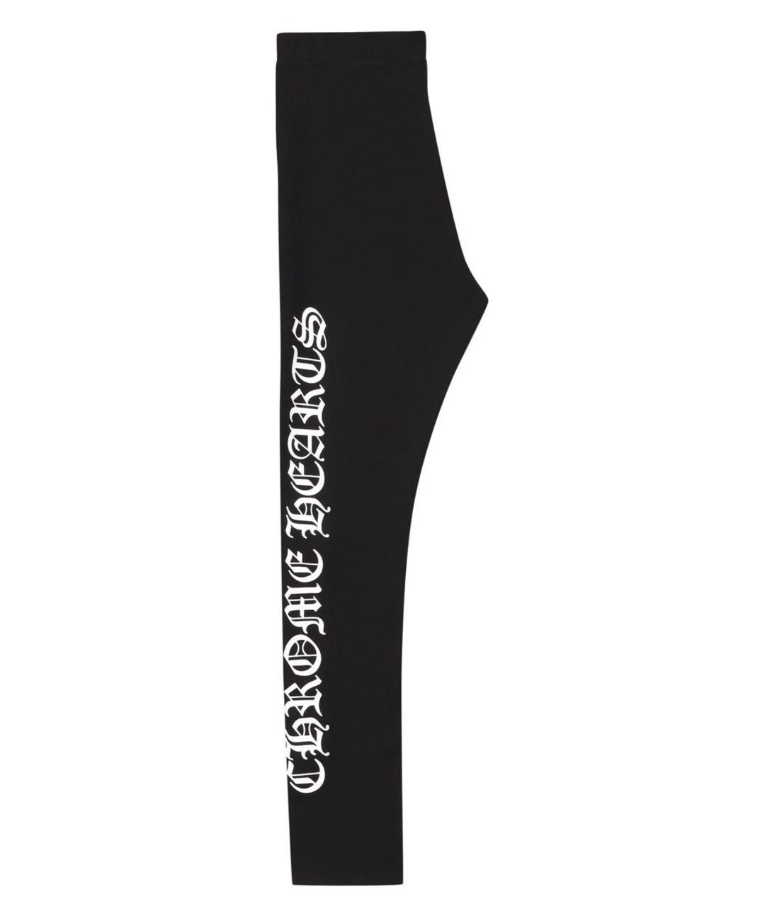 CHROME HEARTS Черные хлопковые леггинсы и велосипедки, фото 2