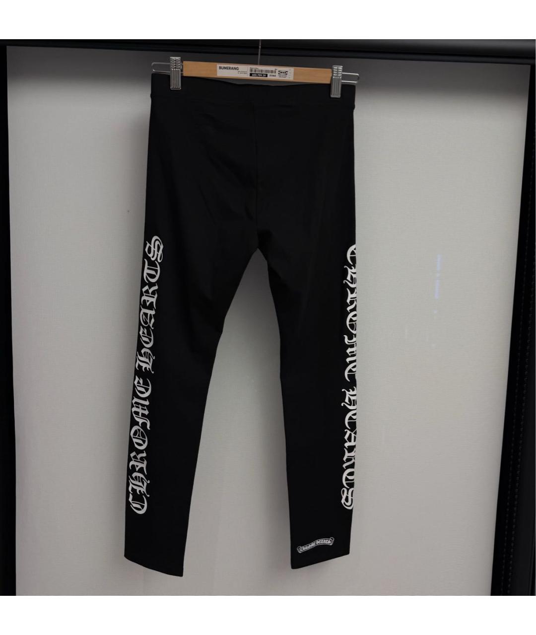 CHROME HEARTS Черные хлопковые леггинсы и велосипедки, фото 5