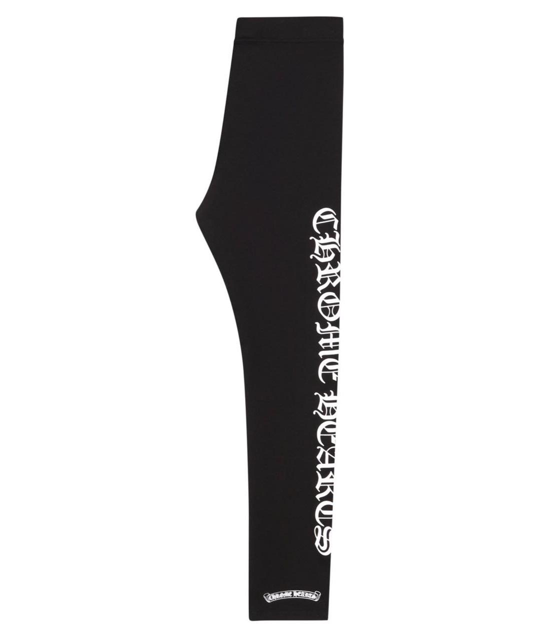 CHROME HEARTS Черные хлопковые леггинсы и велосипедки, фото 3