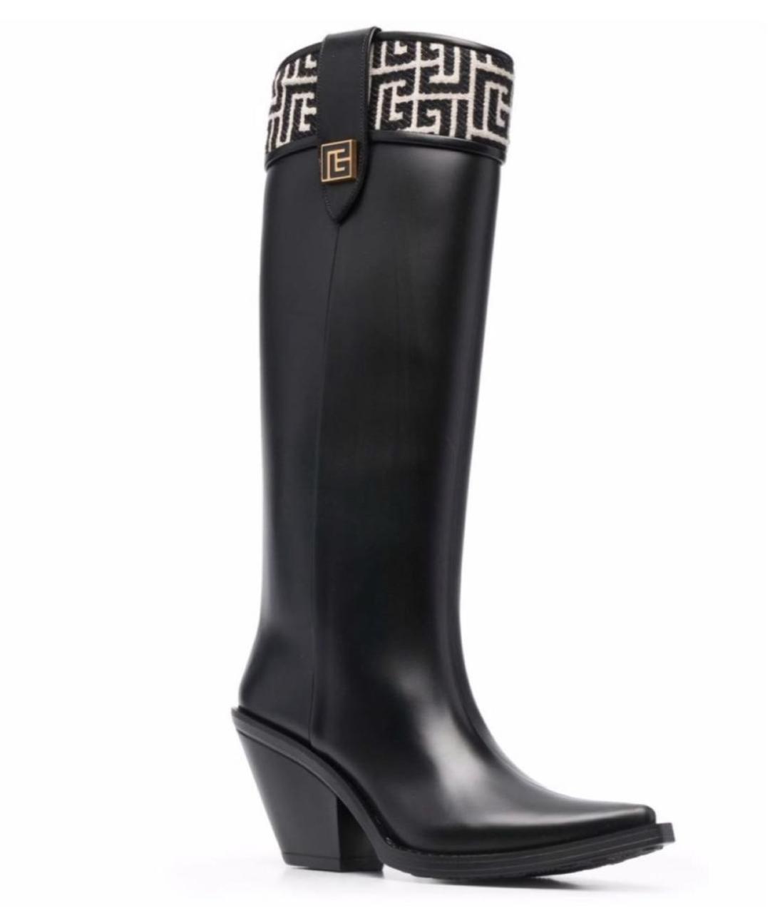 BALMAIN Черные резиновые сапоги, фото 8