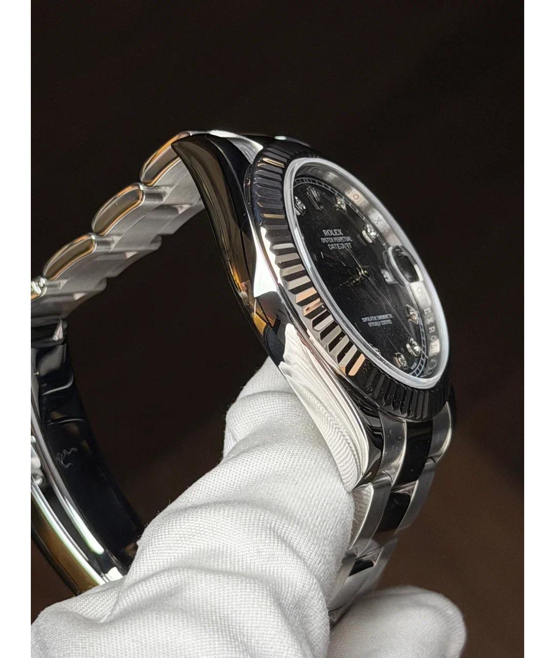 ROLEX Серые часы из белого золота, фото 5