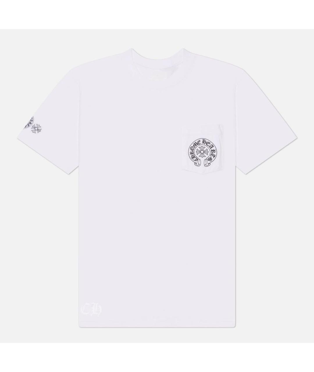 CHROME HEARTS Белая хлопковая футболка, фото 4