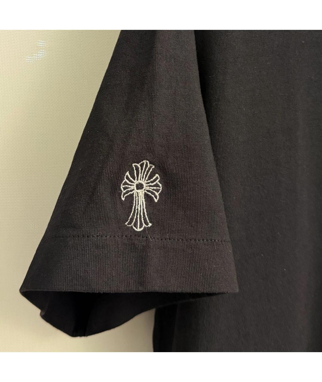 CHROME HEARTS Черная хлопковая футболка, фото 3