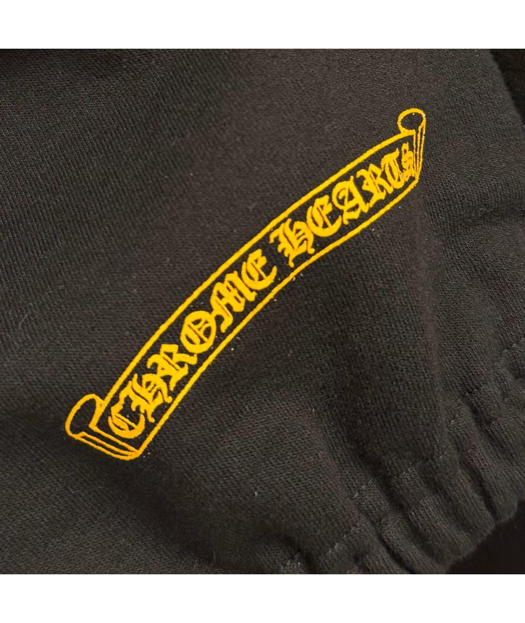CHROME HEARTS Черные хлопковые брюки узкие, фото 6
