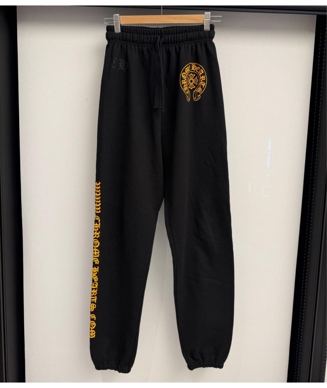 CHROME HEARTS Черные хлопковые брюки узкие, фото 2