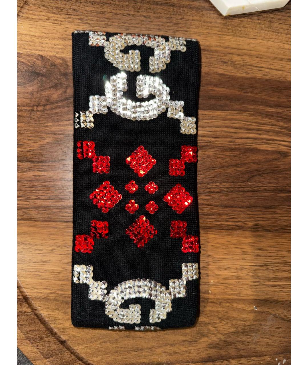 GUCCI Черная шерстяная повязка на голову, фото 7