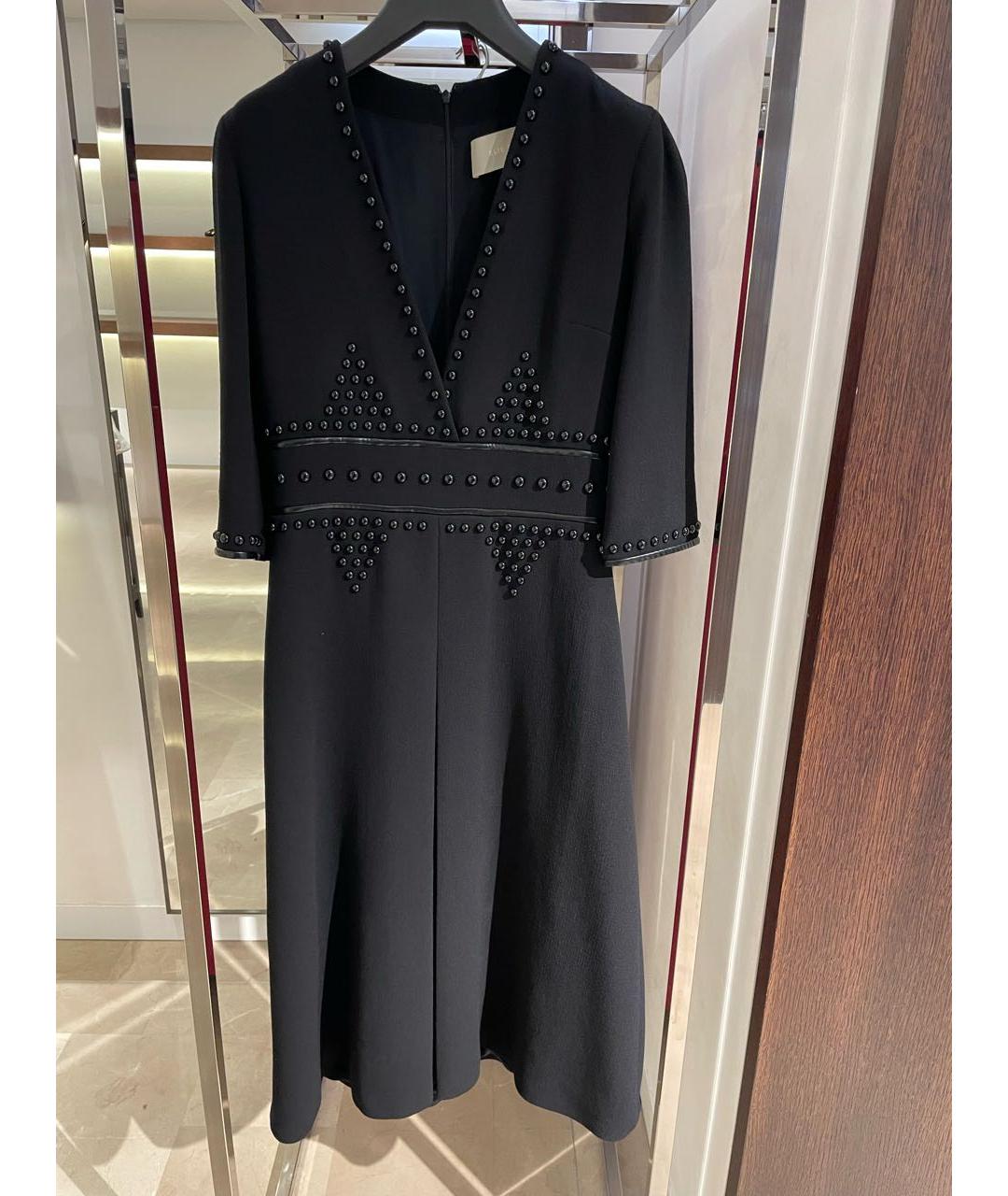 ELIE SAAB Черное шерстяное коктейльное платье, фото 5