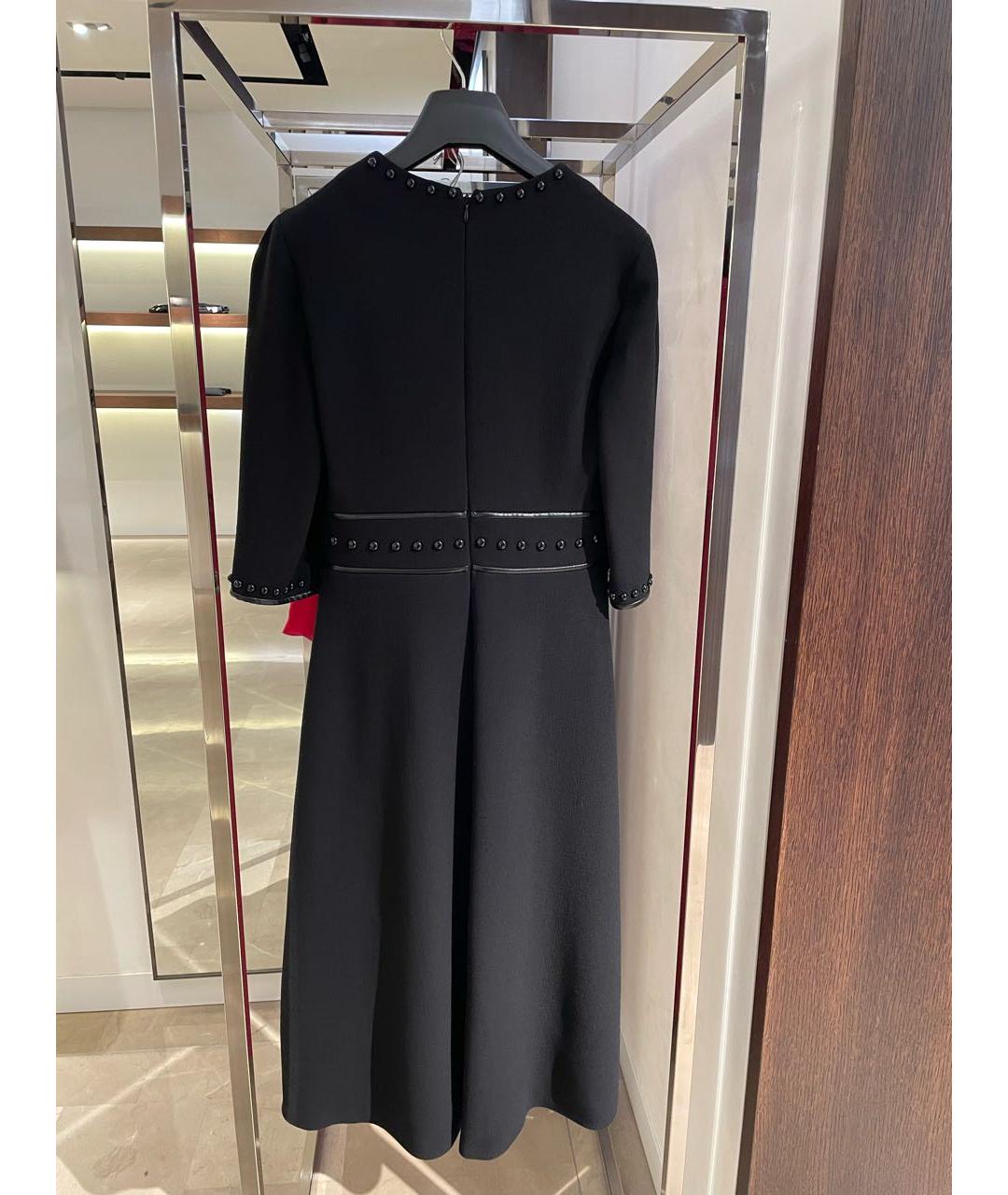 ELIE SAAB Черное шерстяное коктейльное платье, фото 2