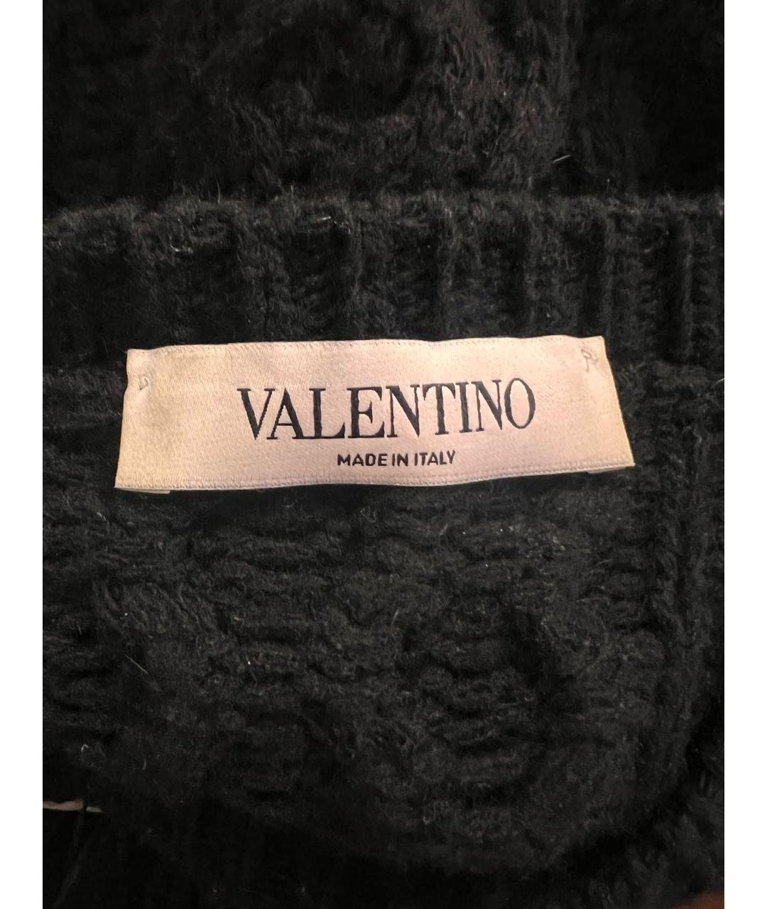 VALENTINO Черное шерстяное повседневное платье, фото 3