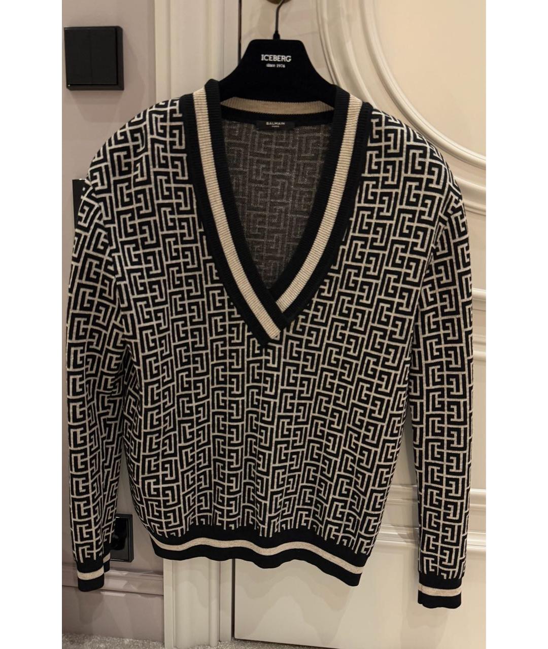 BALMAIN Черный шерстяной джемпер / свитер, фото 6