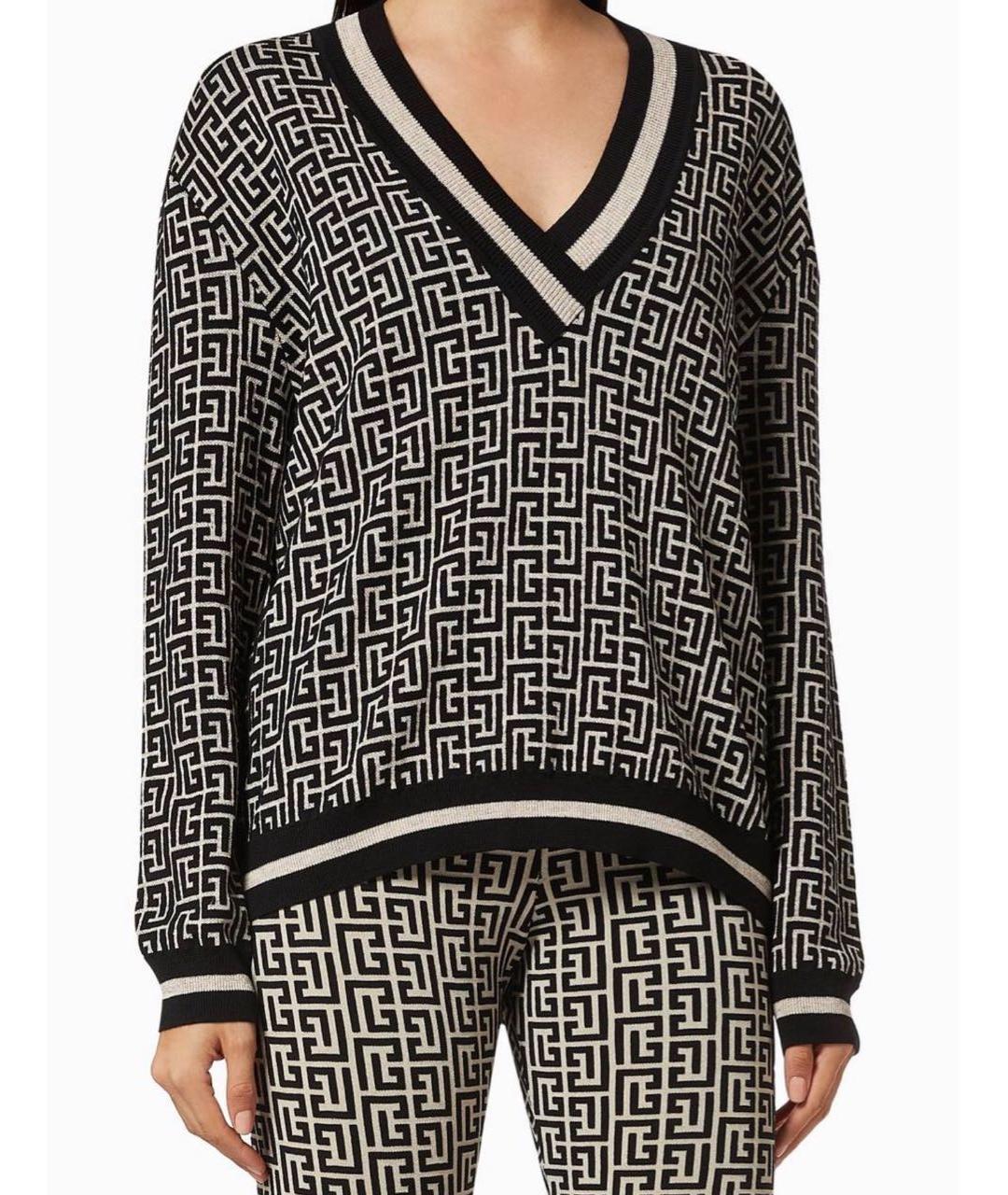 BALMAIN Черный шерстяной джемпер / свитер, фото 2