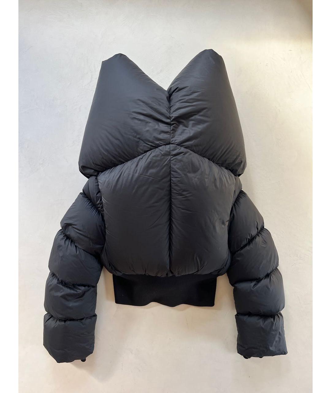 RICK OWENS Черный нейлоновый пуховик, фото 2