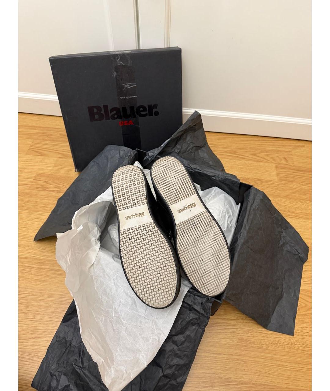 BLAUER Черные кожаные ботинки, фото 5