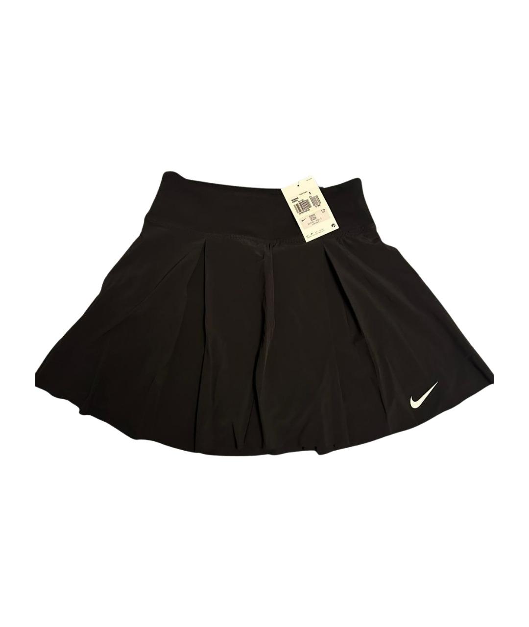 NIKE Черная нейлоновая юбка мини, фото 1