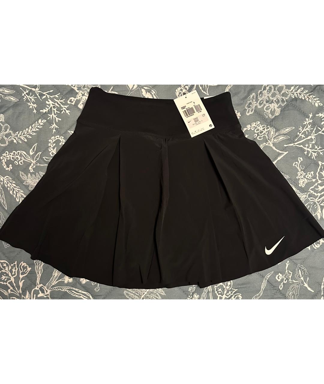 NIKE Черная нейлоновая юбка мини, фото 5