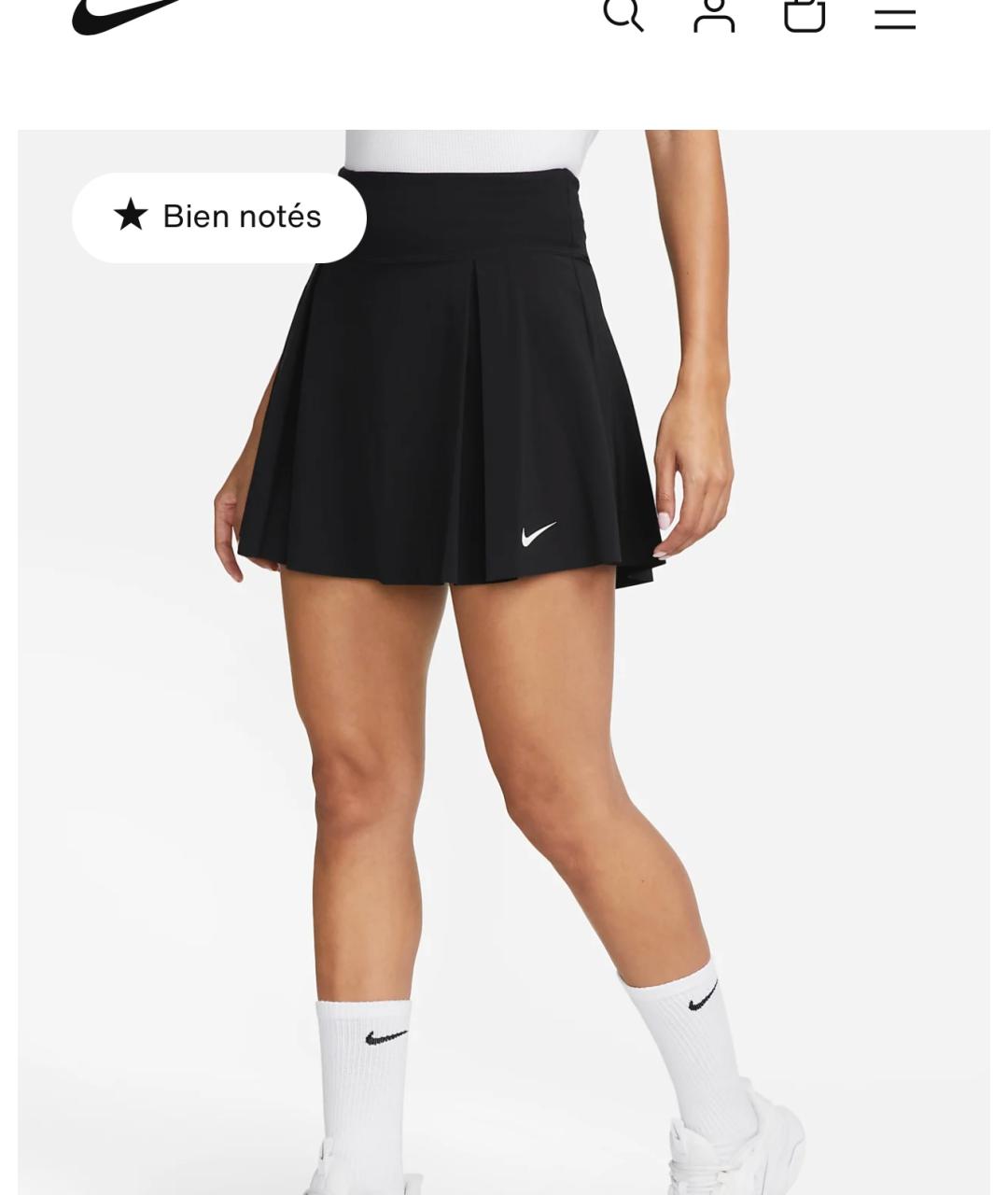 NIKE Черная нейлоновая юбка мини, фото 2