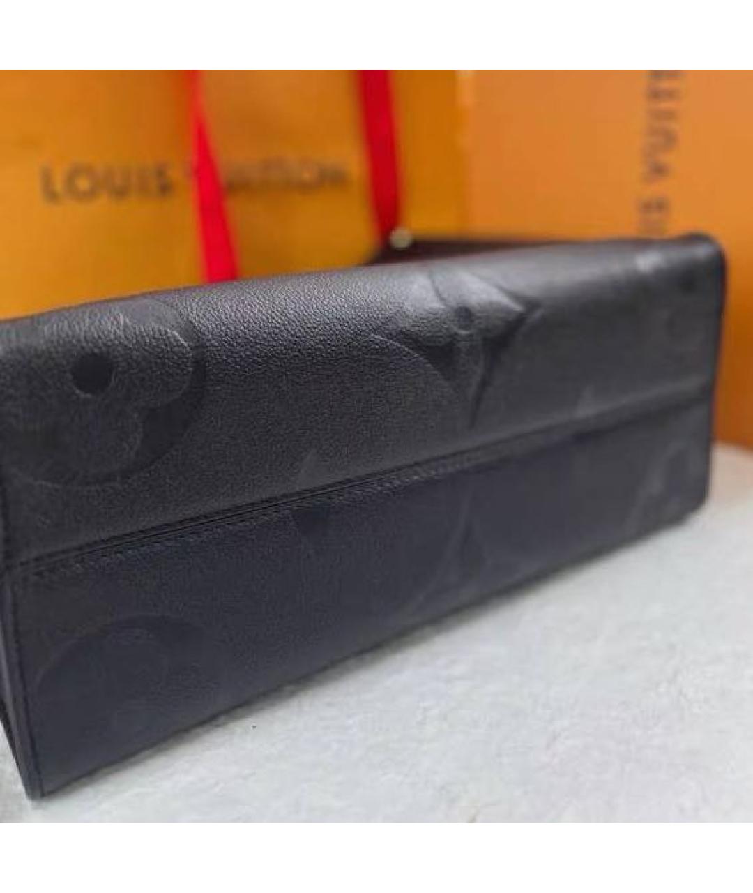LOUIS VUITTON Черная кожаная сумка через плечо, фото 3