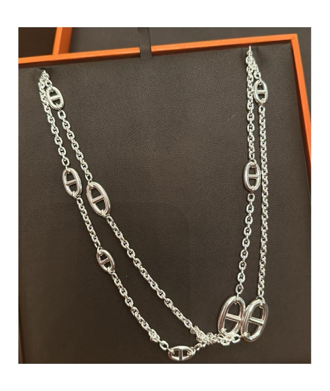 HERMES Серебряное серебряное колье, фото 2