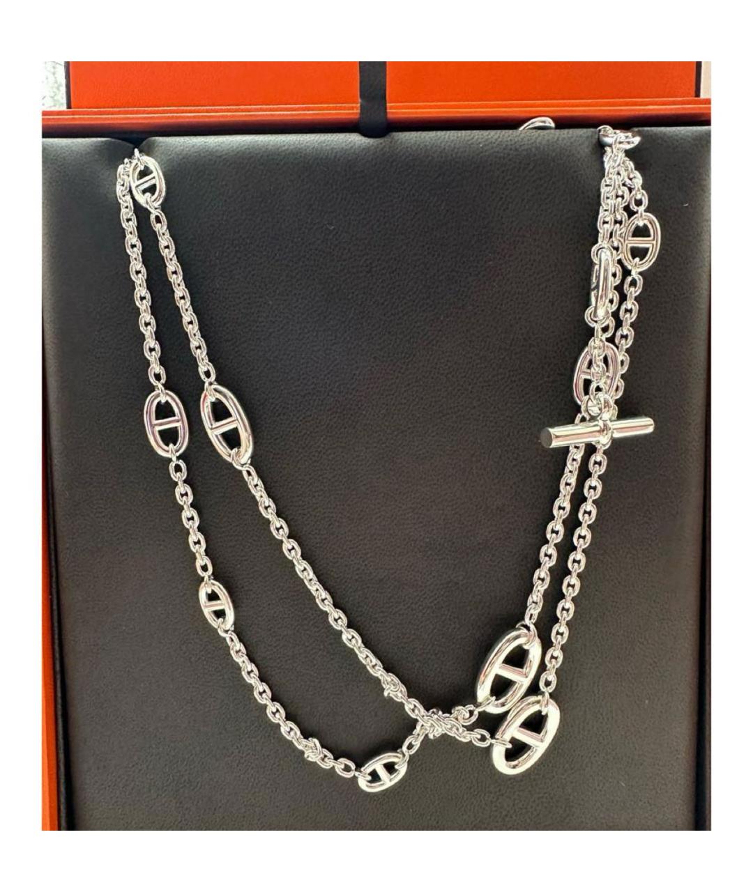 HERMES Серебряное серебряное колье, фото 4