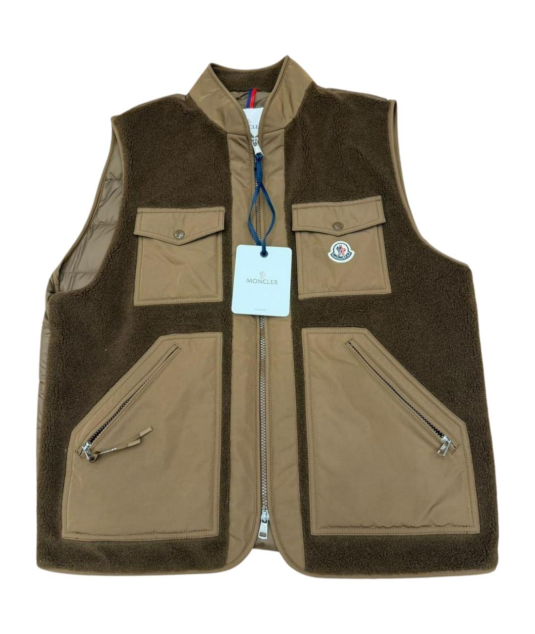 MONCLER Бежевый жилет, фото 1