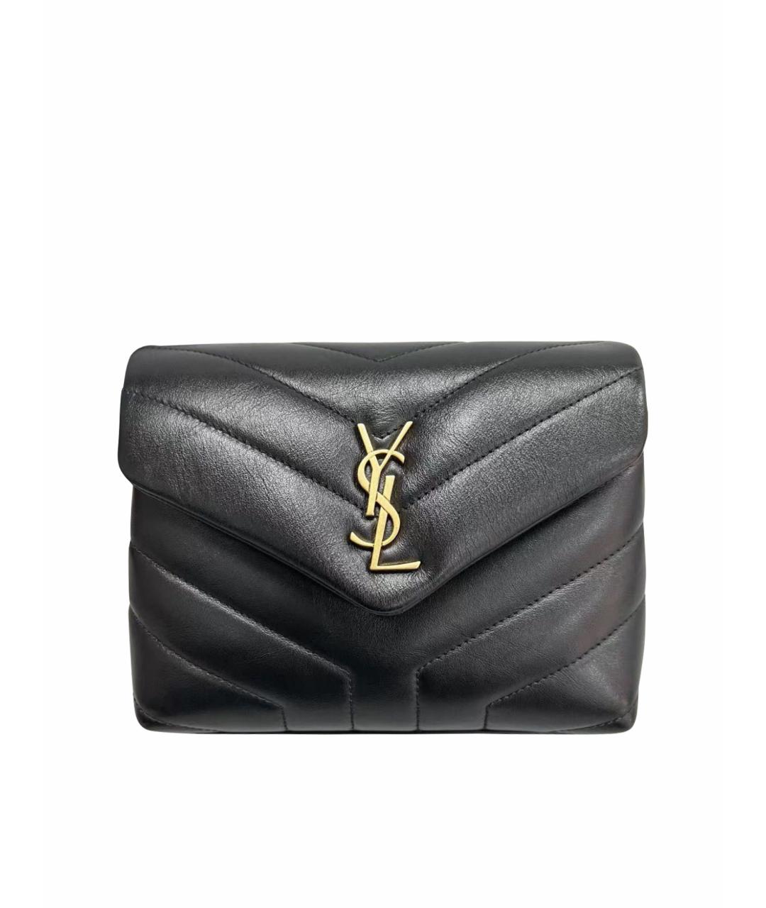 SAINT LAURENT Черная замшевая сумка через плечо, фото 1