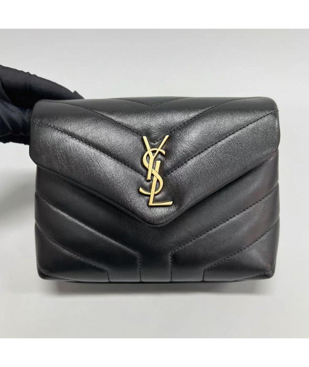 SAINT LAURENT Черная замшевая сумка через плечо, фото 2