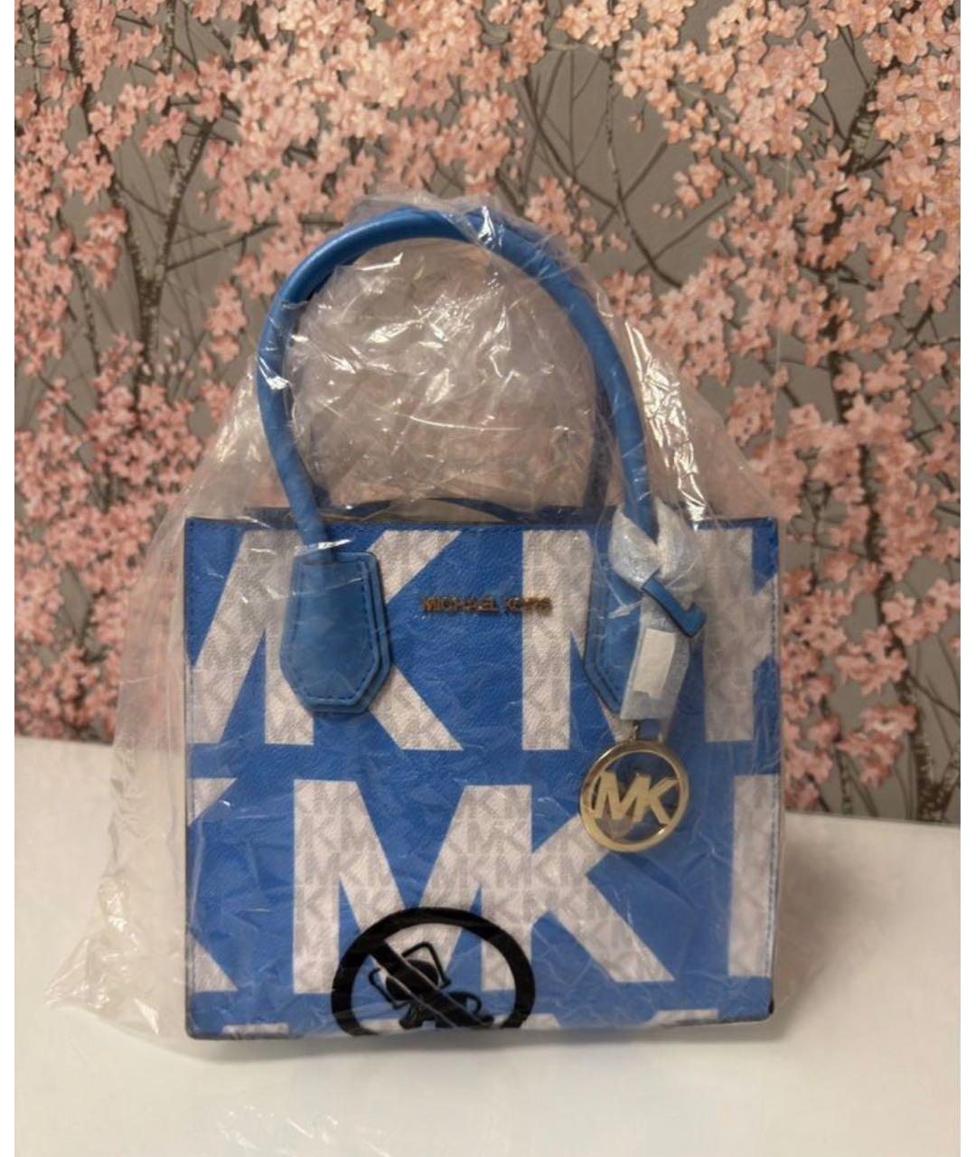 MICHAEL KORS Синяя сумка с короткими ручками из канвы, фото 2