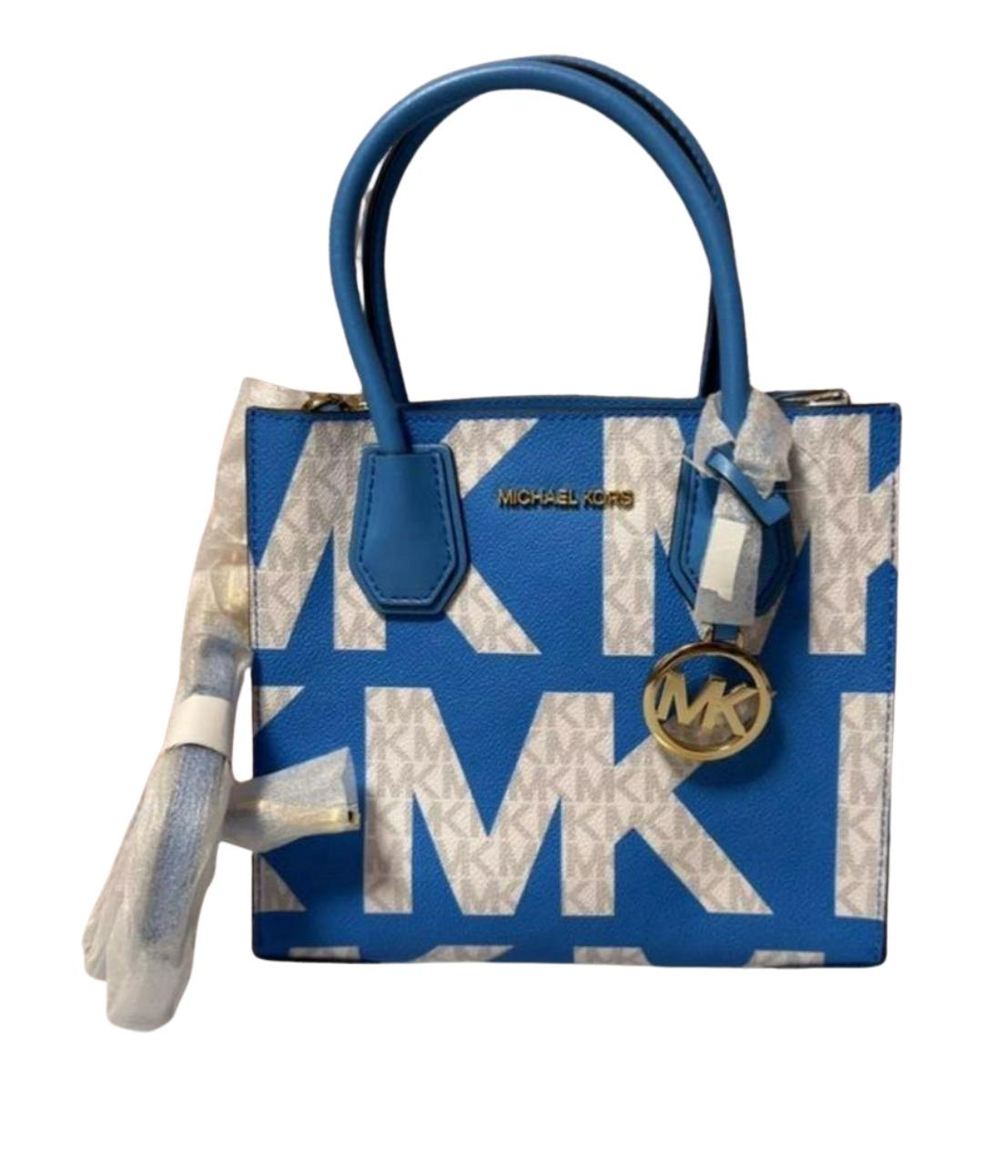 MICHAEL KORS Синяя сумка с короткими ручками из канвы, фото 1
