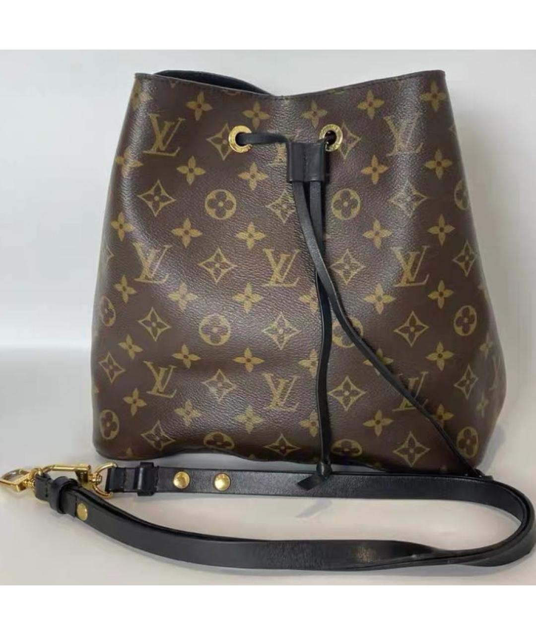 LOUIS VUITTON Коричневая сумка через плечо из канвы, фото 2