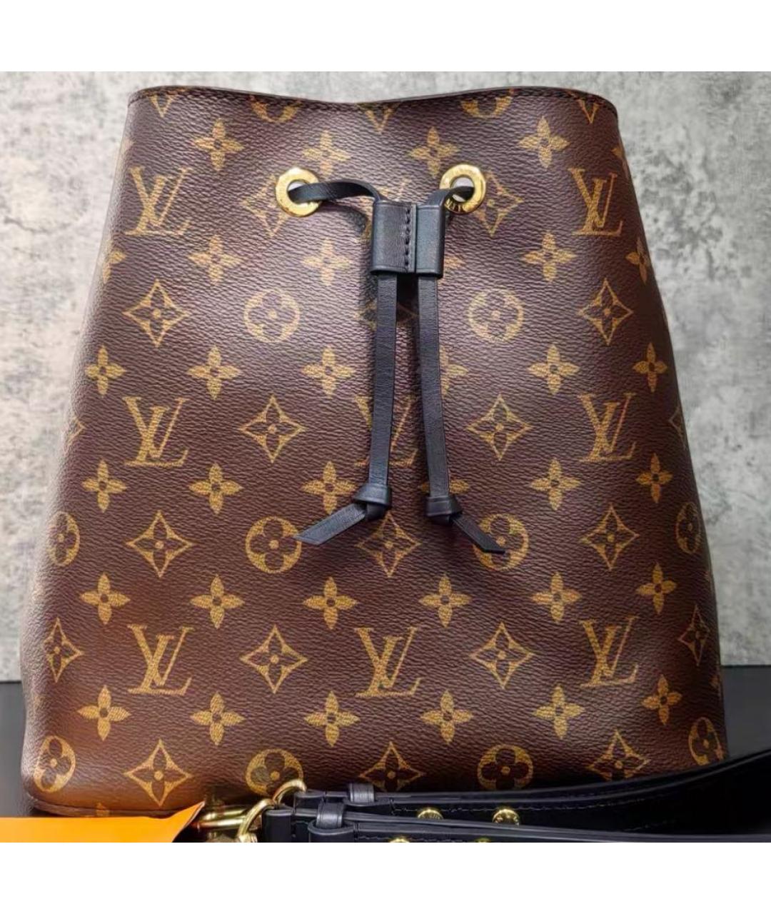 LOUIS VUITTON Коричневая сумка через плечо из канвы, фото 3