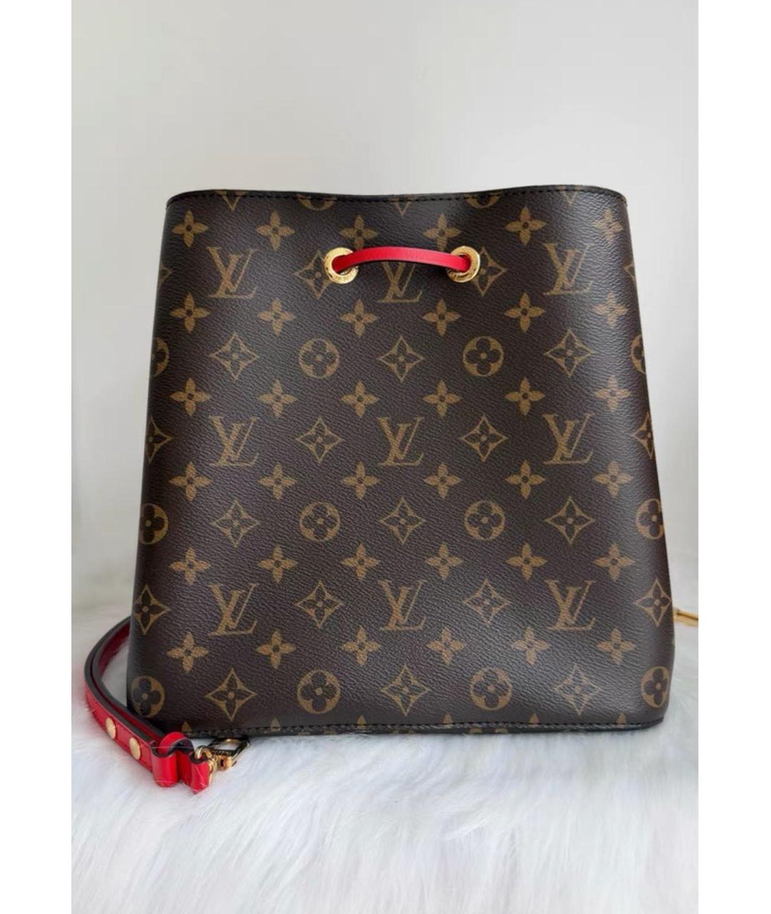LOUIS VUITTON Коричневая сумка через плечо из канвы, фото 3