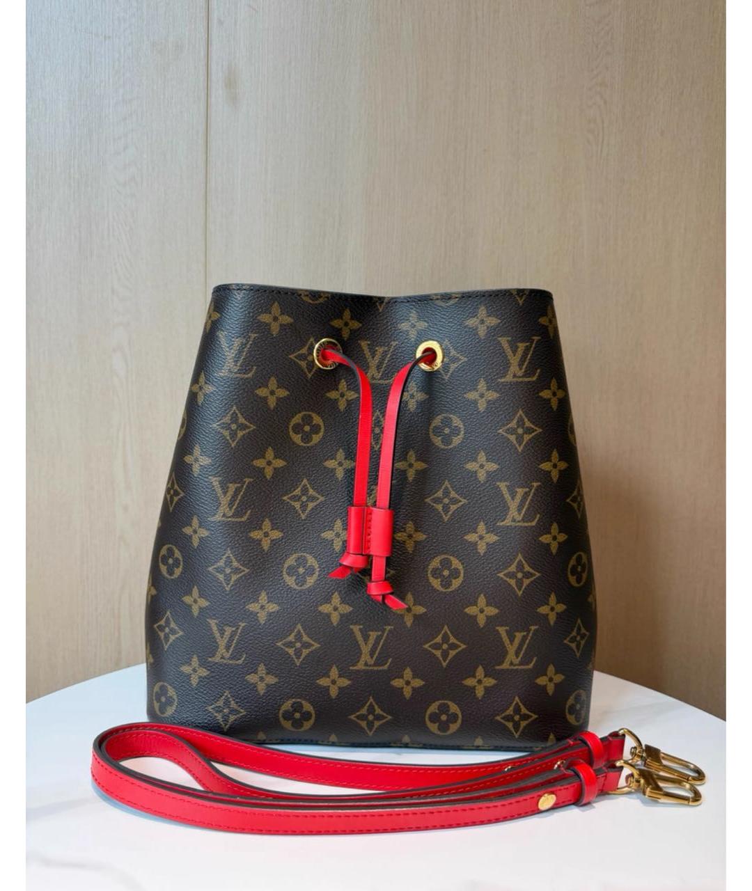 LOUIS VUITTON Коричневая сумка через плечо из канвы, фото 2