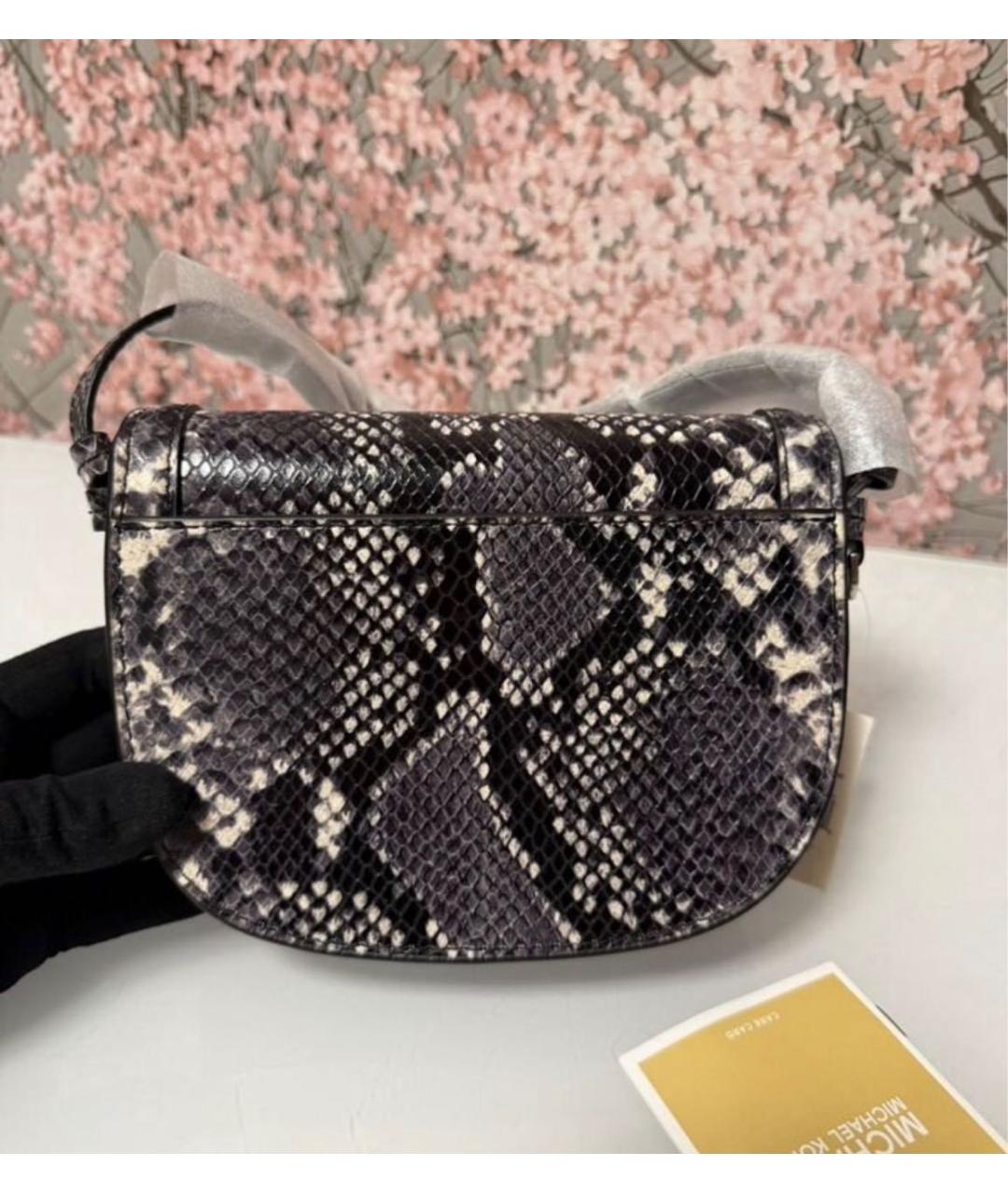 MICHAEL KORS Серая кожаная сумка через плечо, фото 3