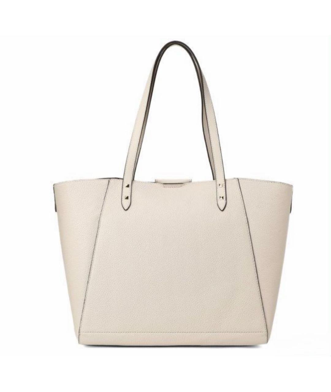 MICHAEL KORS Белая кожаная сумка тоут, фото 3