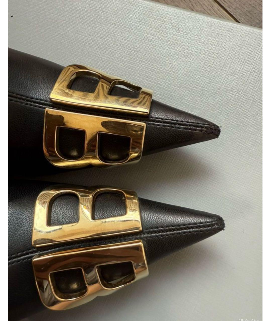 BALENCIAGA Черные кожаные ботфорты, фото 3