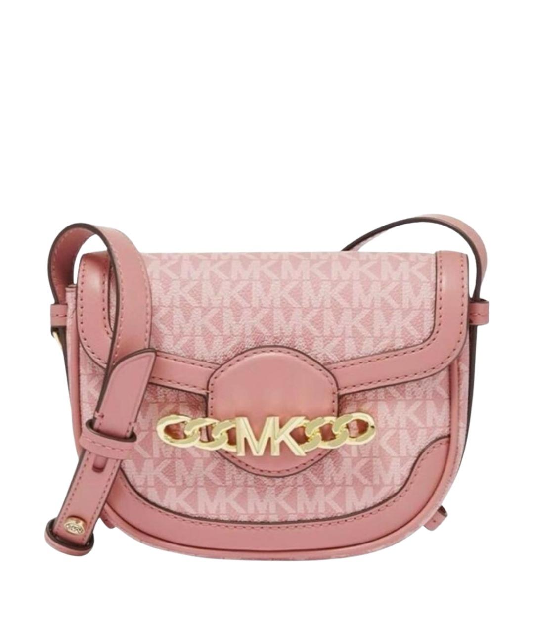 MICHAEL KORS Розовая сумка через плечо из канвы, фото 1