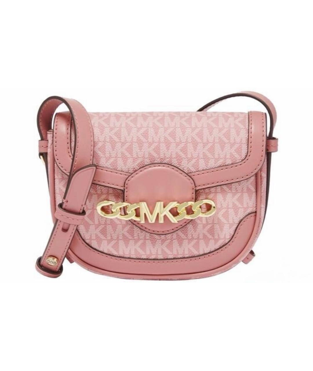 MICHAEL KORS Розовая сумка через плечо из канвы, фото 7