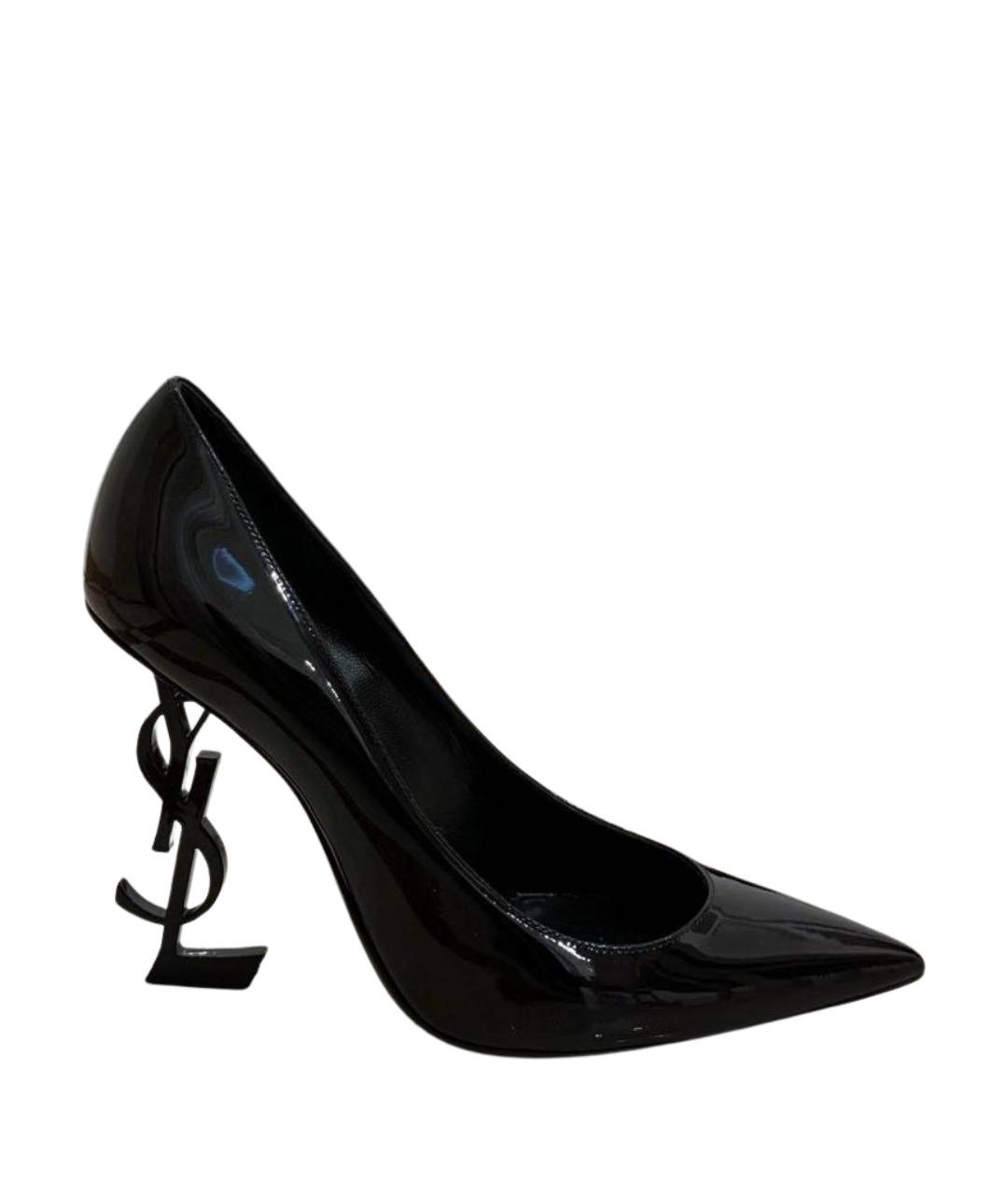 SAINT LAURENT Черные кожаные туфли, фото 1