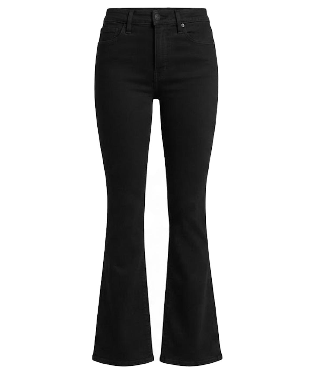 7 FOR ALL MANKIND Черные хлопко-эластановые джинсы клеш, фото 1