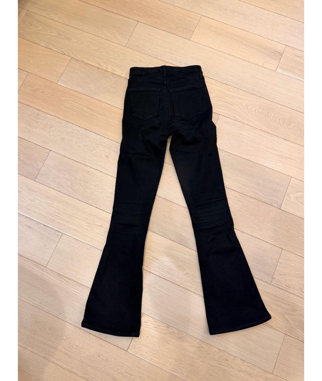 7 FOR ALL MANKIND Черные хлопко-эластановые джинсы клеш, фото 2