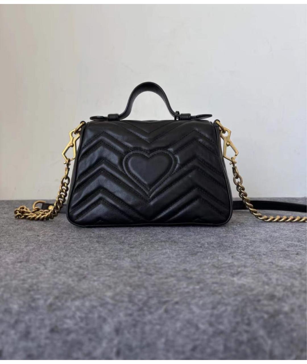 GUCCI Черная кожаная сумка через плечо, фото 3