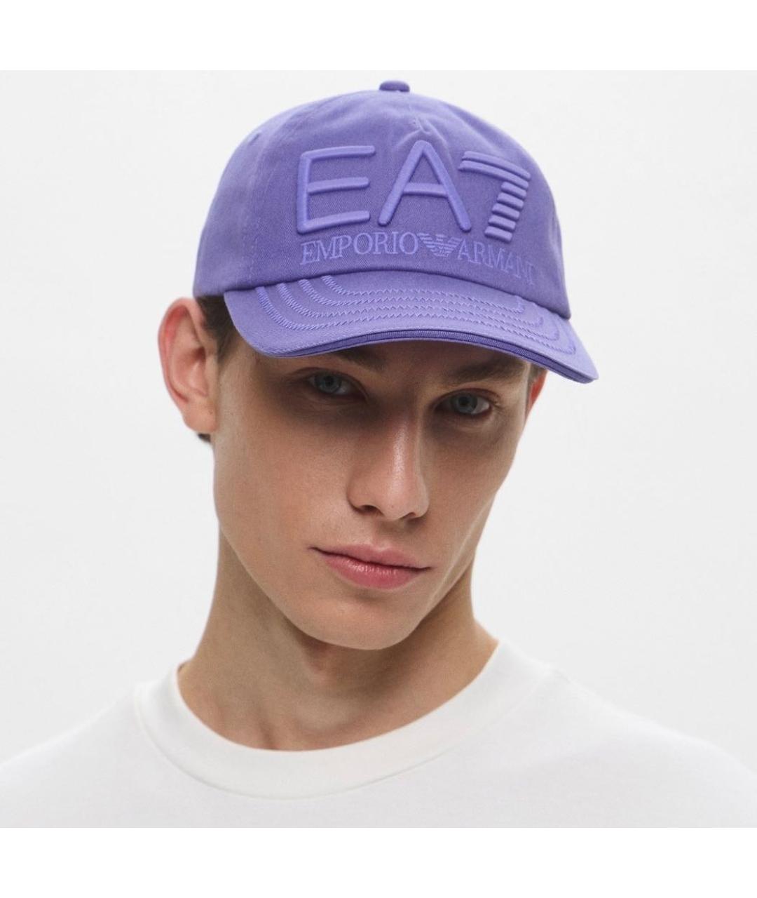 EMPORIO ARMANI Фиолетовая хлопковая кепка/бейсболка, фото 6