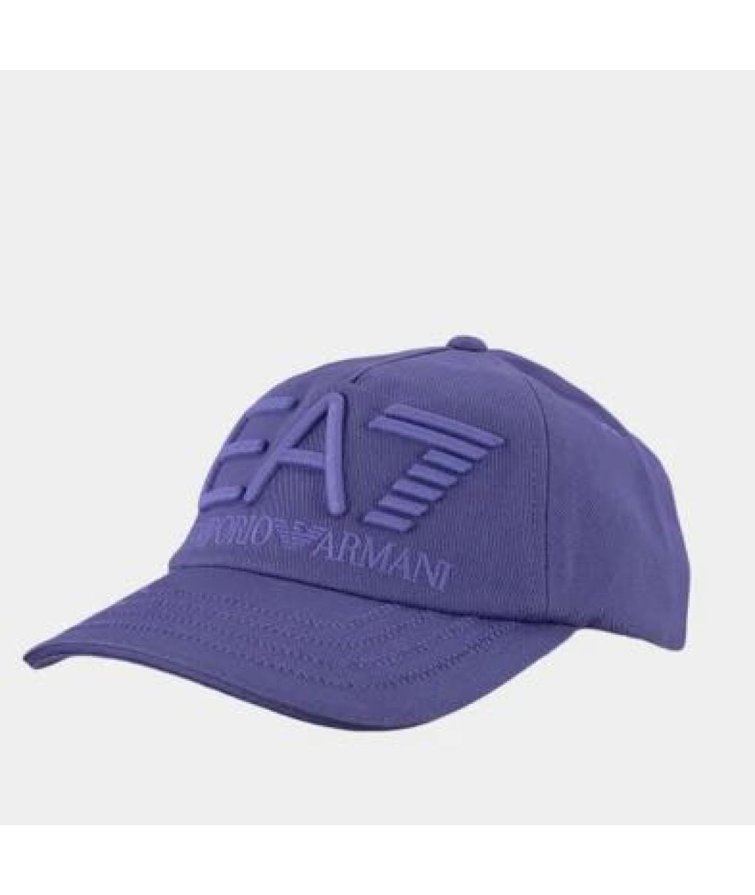 EMPORIO ARMANI Фиолетовая хлопковая кепка/бейсболка, фото 9