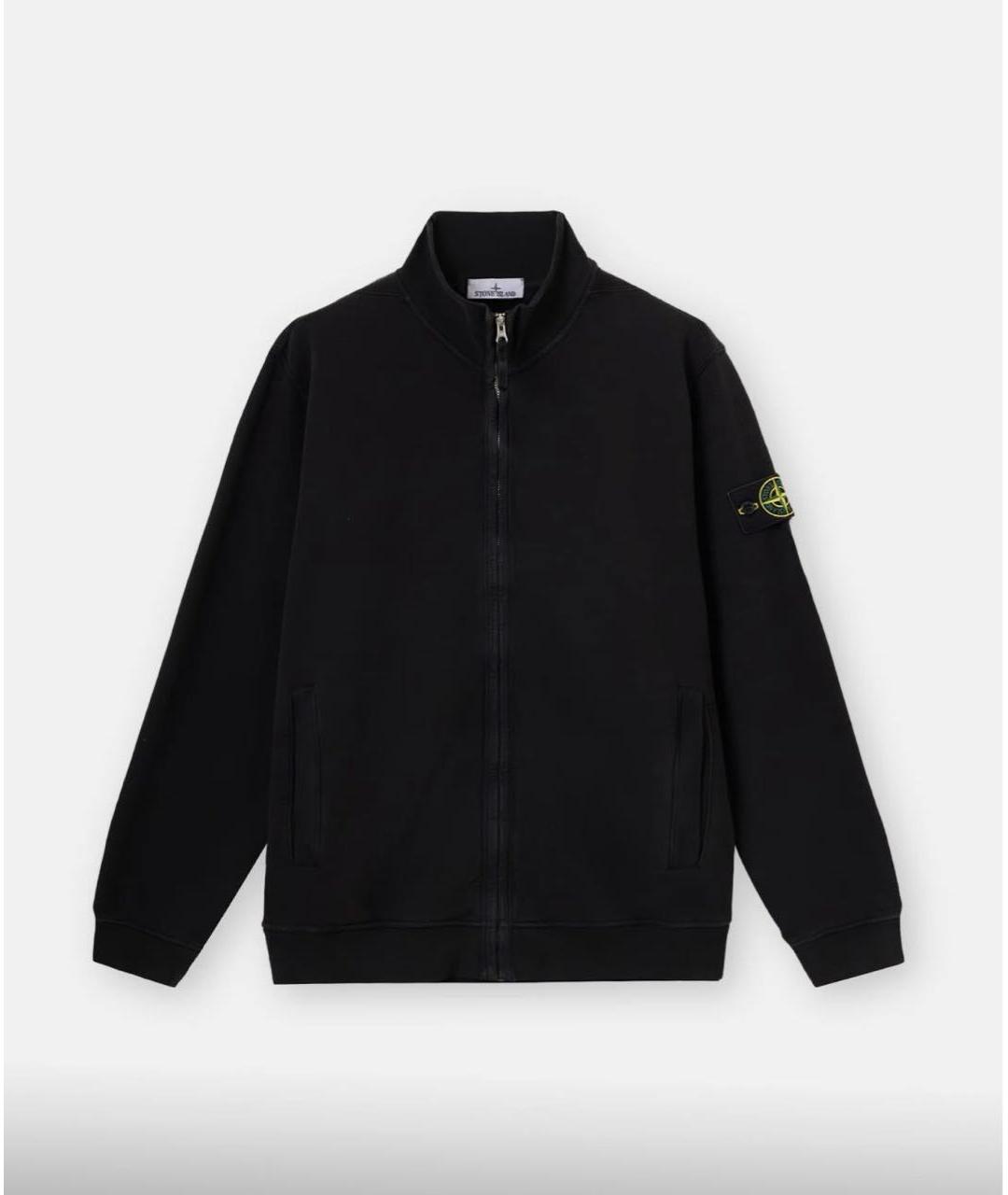 STONE ISLAND Черный хлопковый кардиган, фото 8