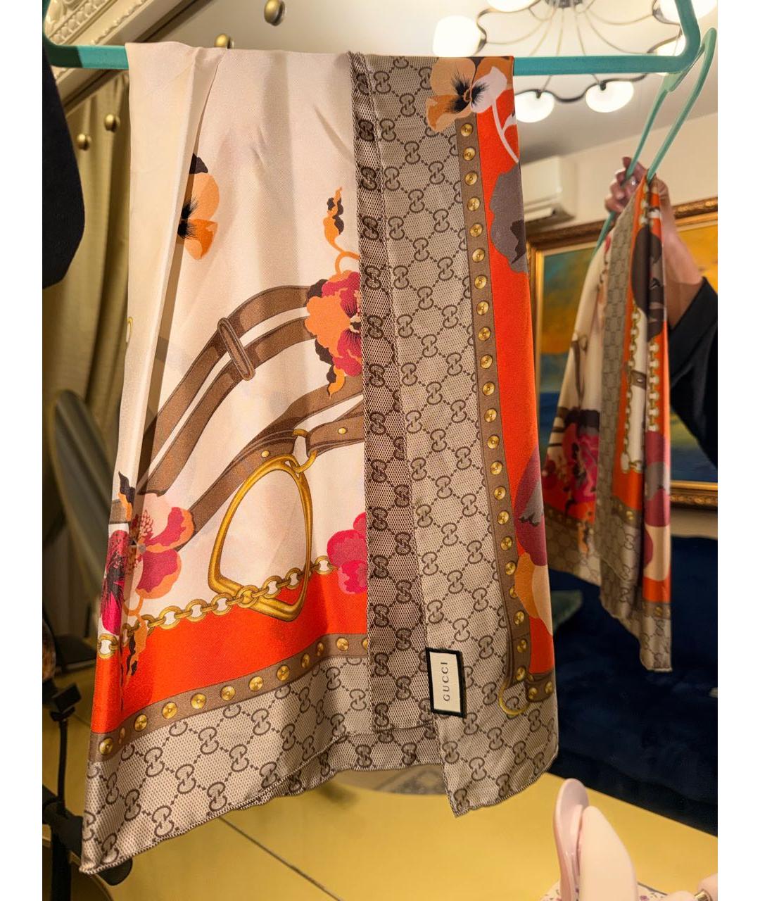 GUCCI Мульти шелковый платок, фото 6