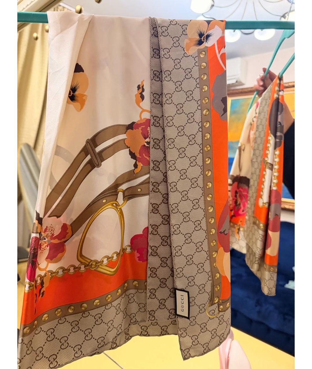 GUCCI Мульти шелковый платок, фото 7