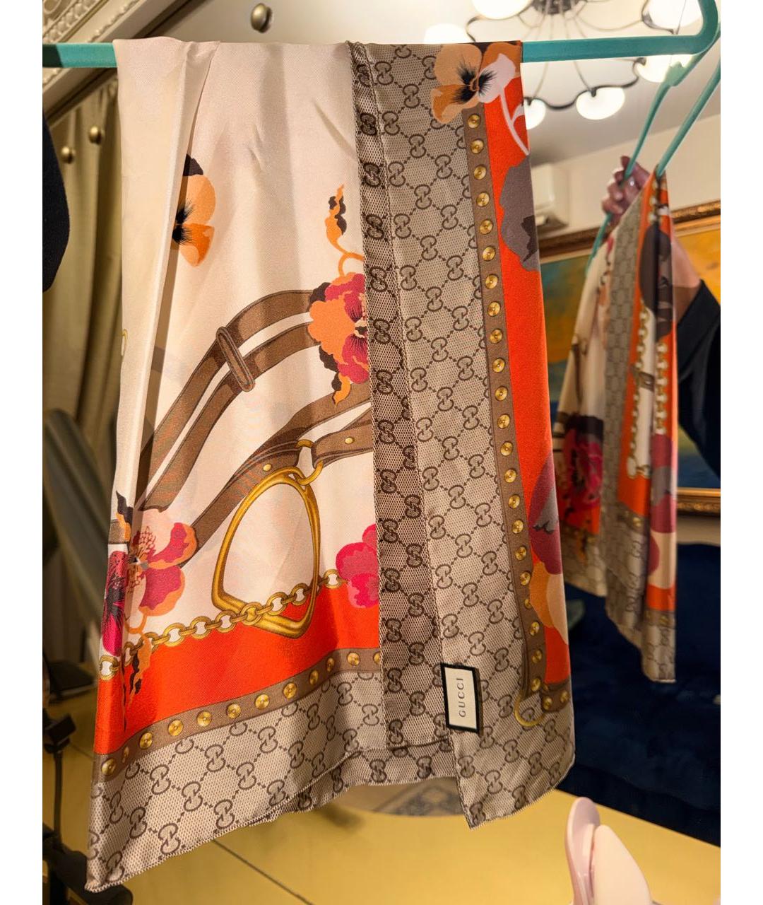 GUCCI Мульти шелковый платок, фото 9