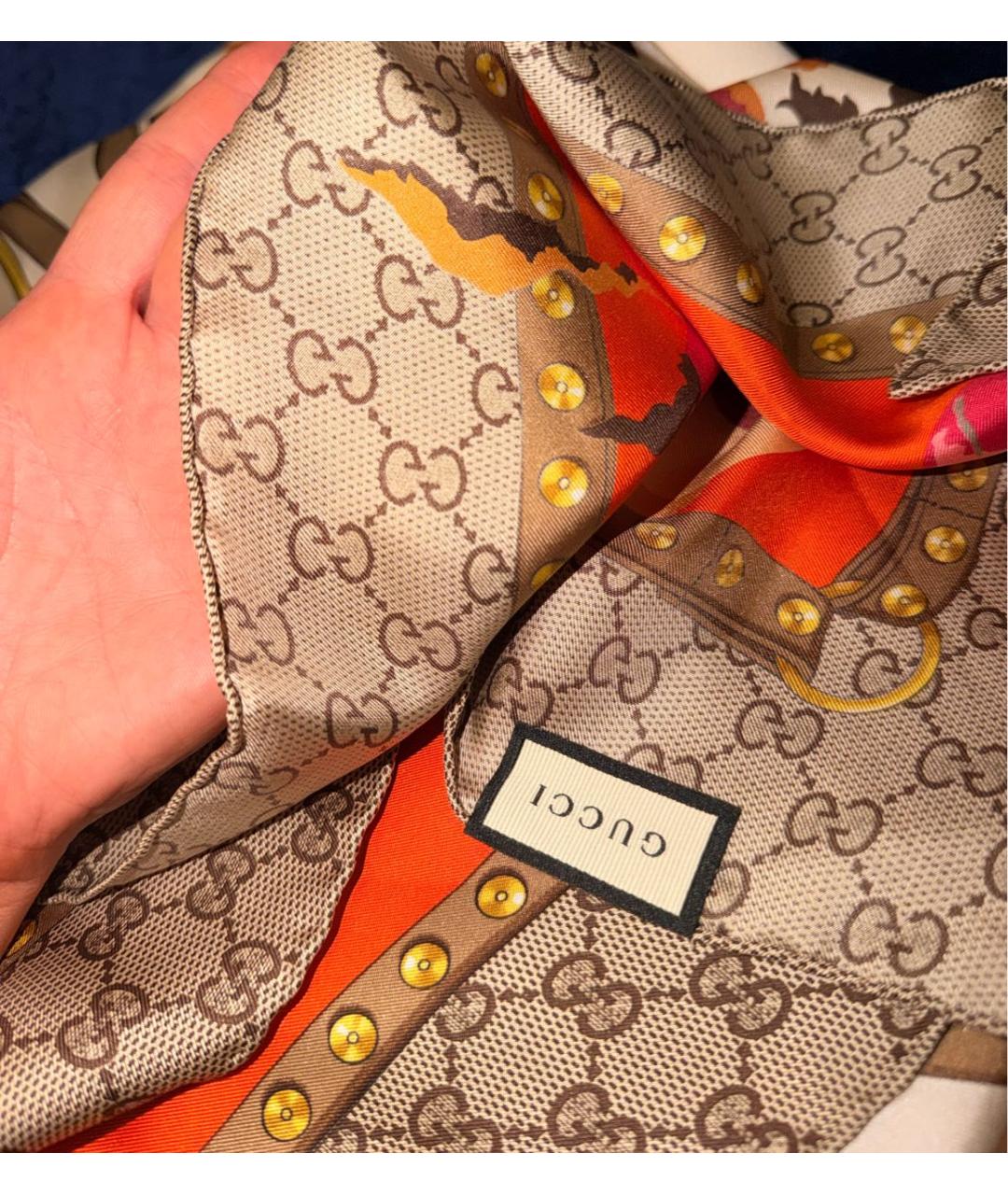 GUCCI Мульти шелковый платок, фото 4