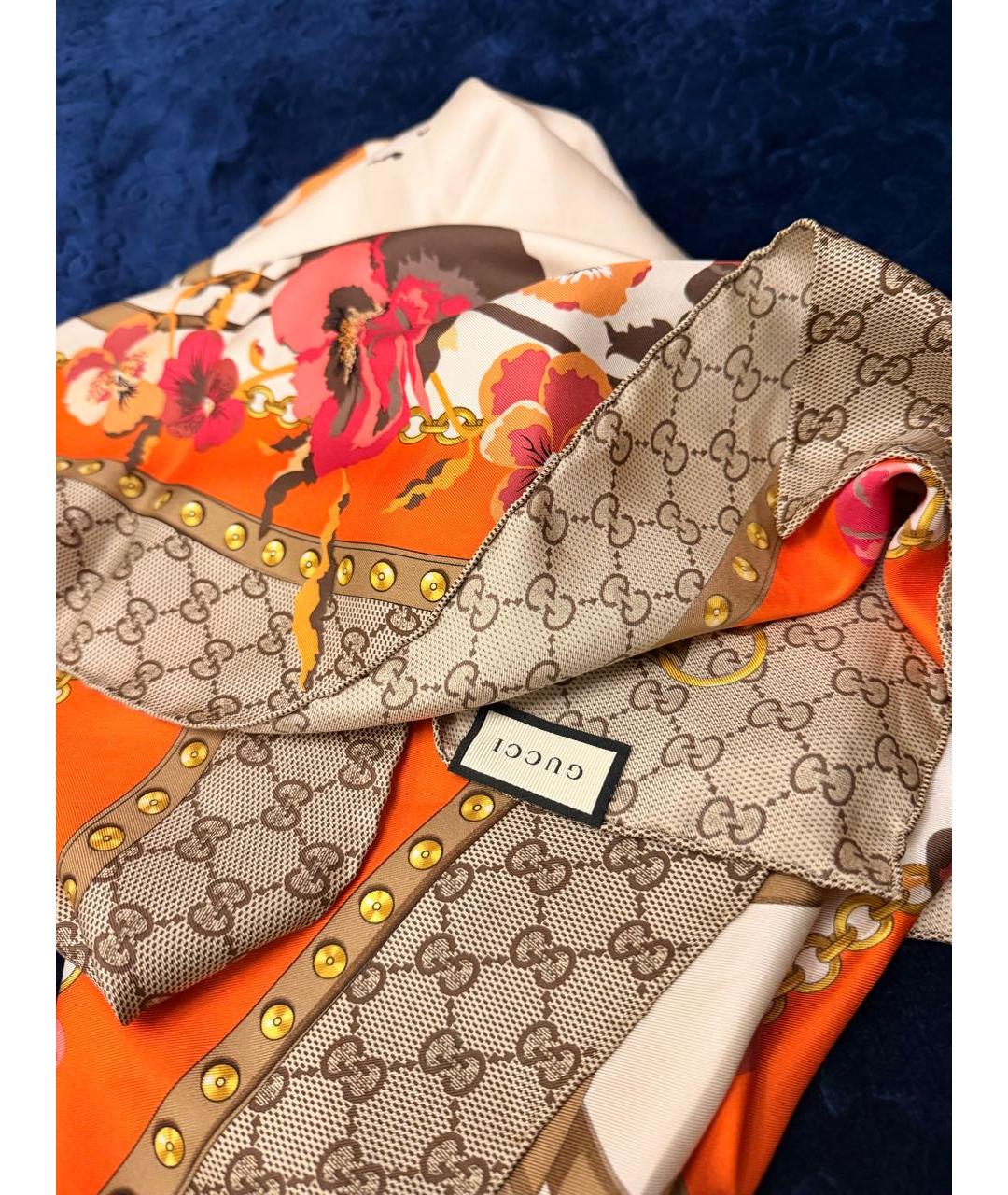 GUCCI Мульти шелковый платок, фото 2