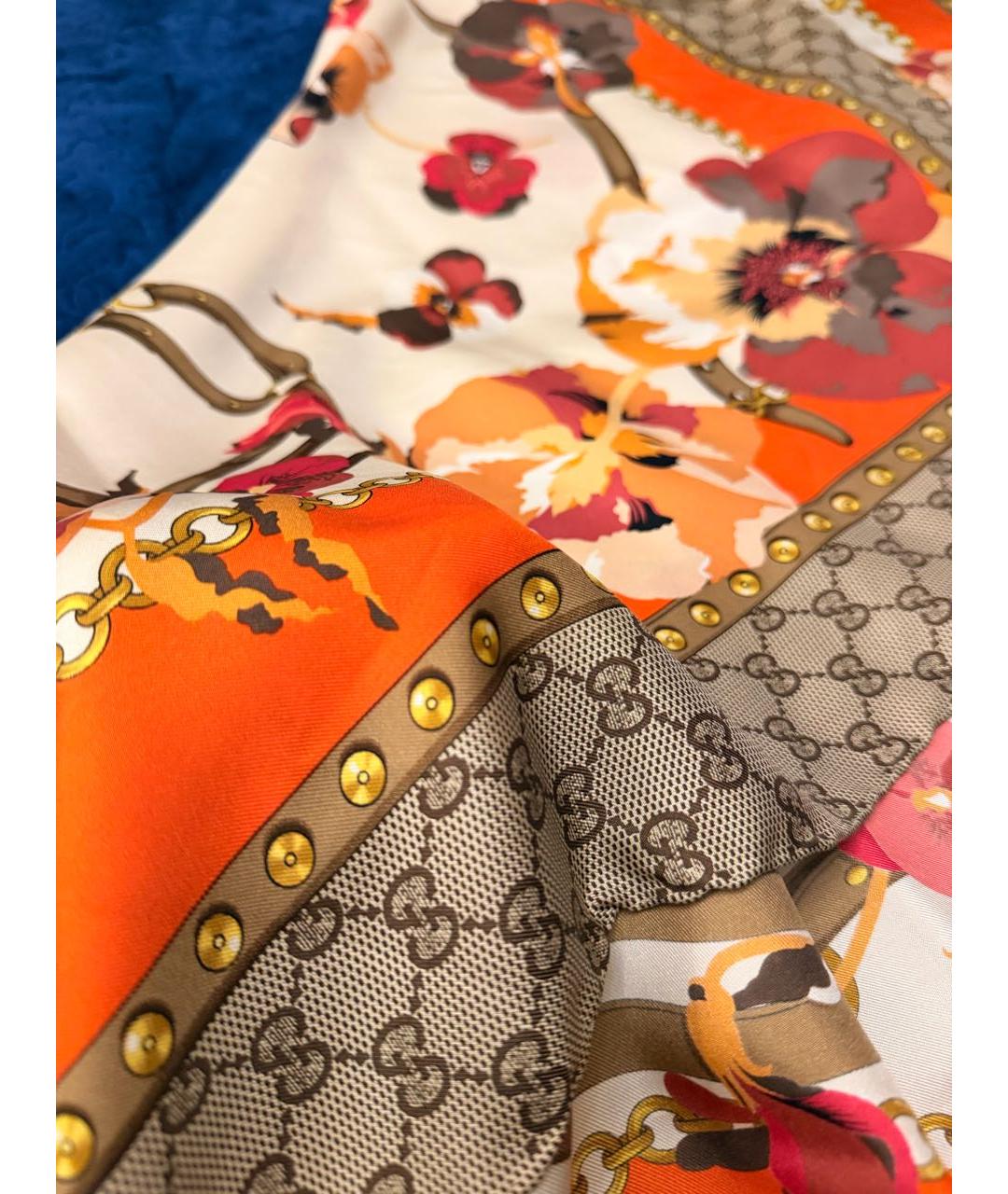 GUCCI Мульти шелковый платок, фото 3